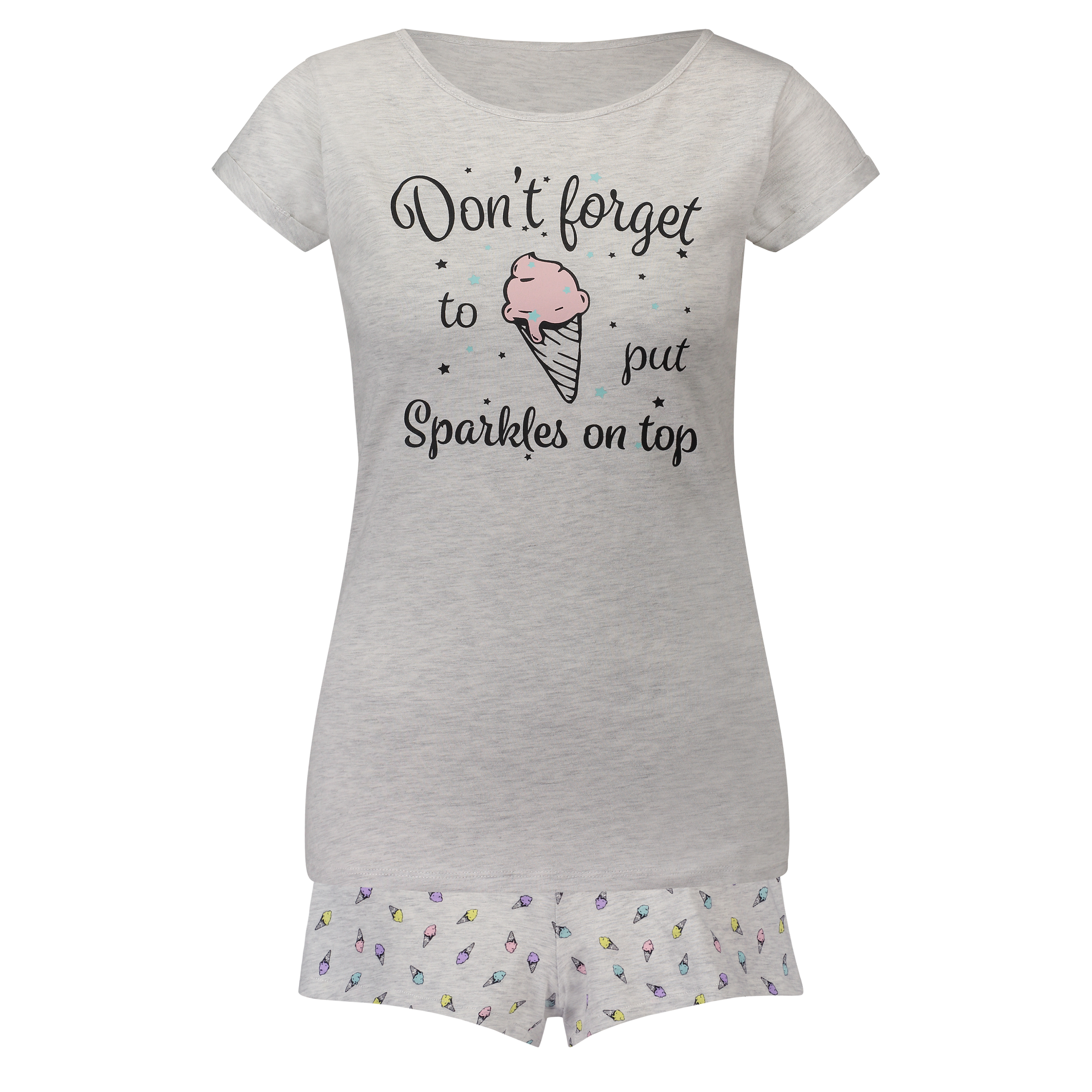 Pajama Set, Gray, main