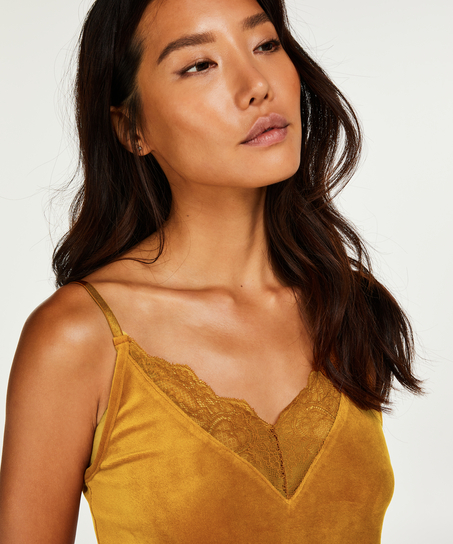 Velvet Lace Cami, Yellow