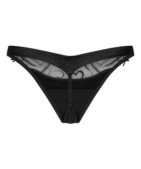 Olivia Highleg Thong, Black