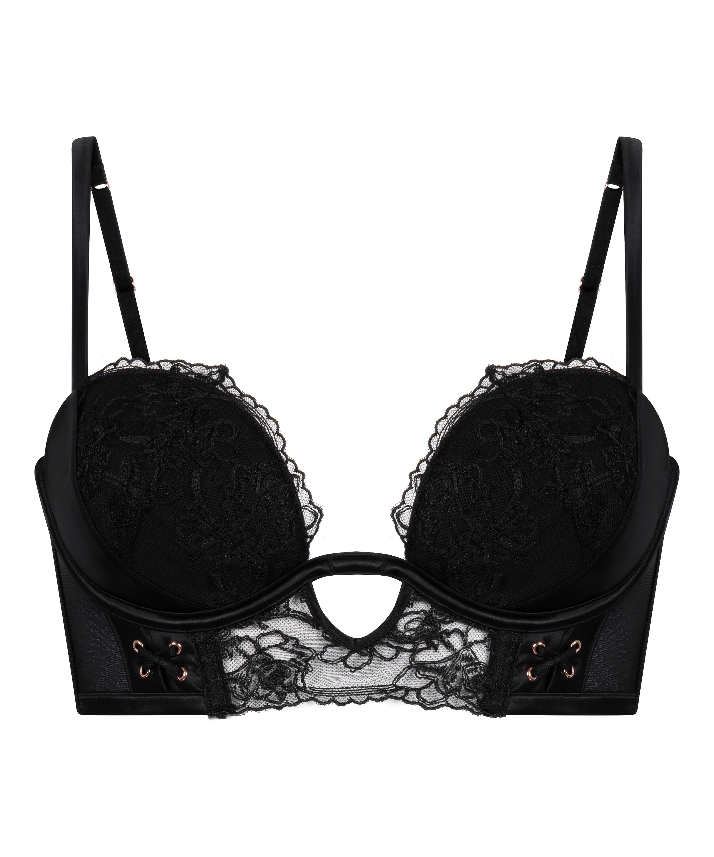 Catherine Padded Underwired Bra, Black, main