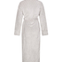 Long Fleece Bathrobe, Gray