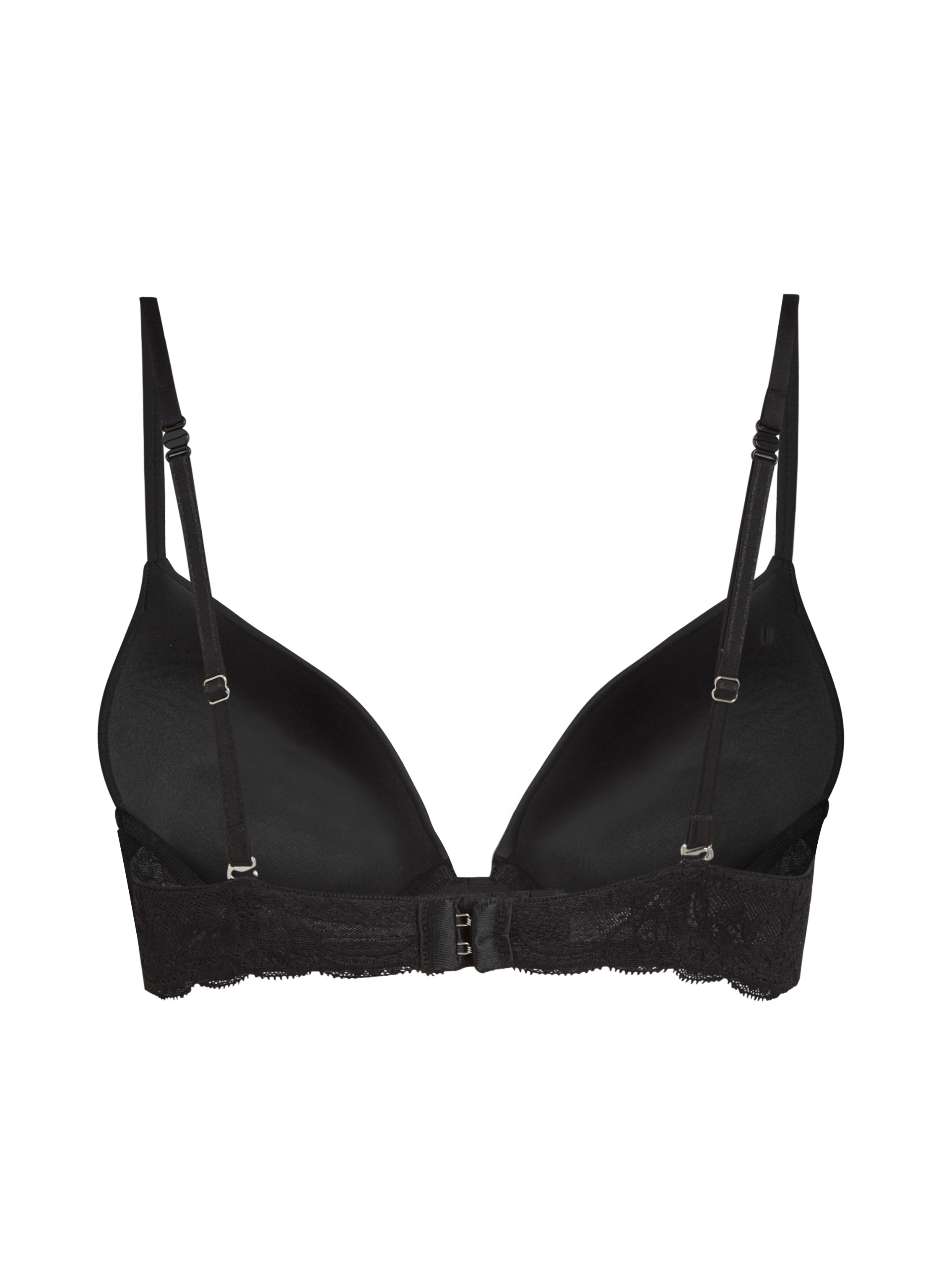 Angie Padded Underwired Push-Up Bra, Black, main