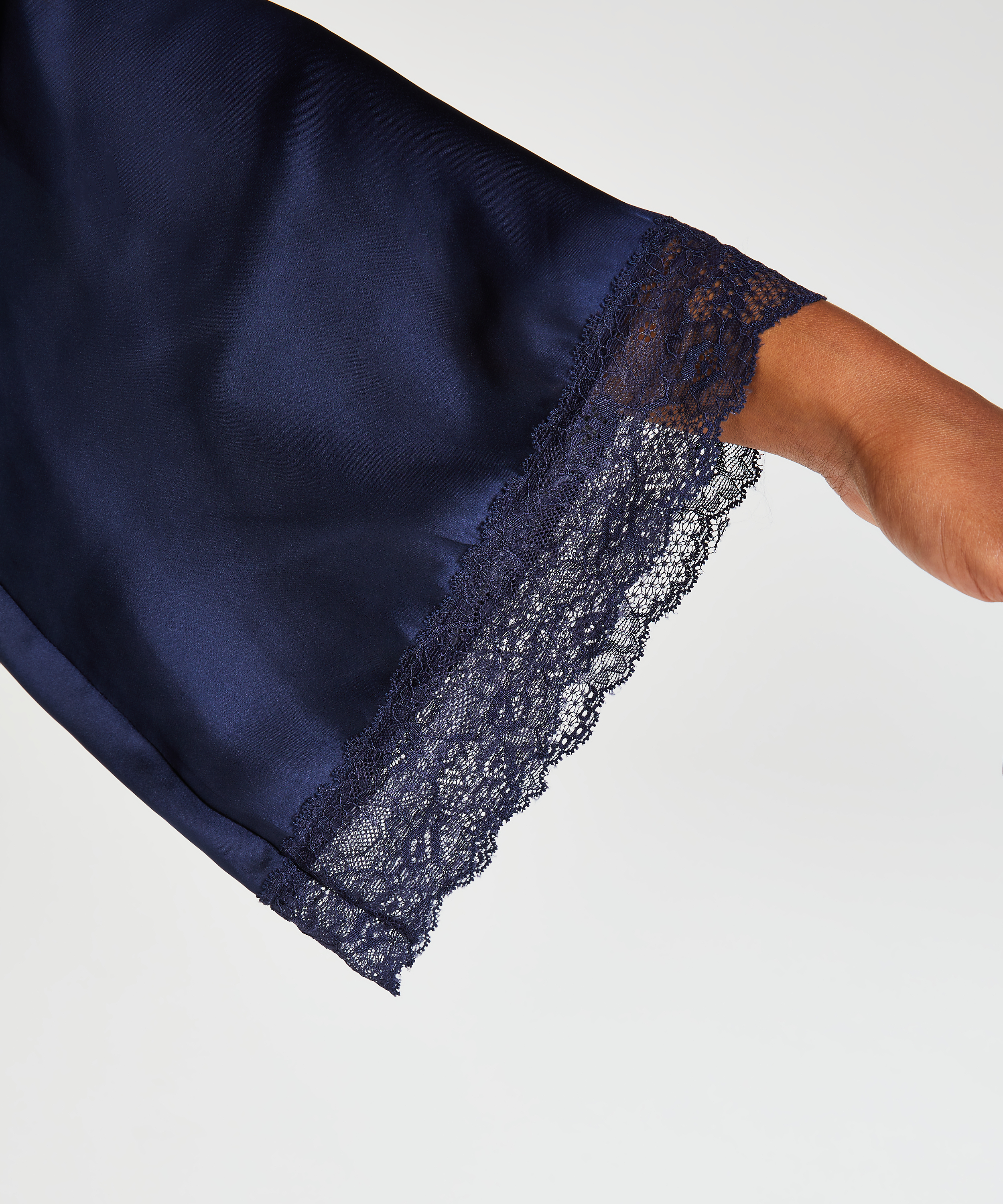 Meili Satin Kimono, Blue, main