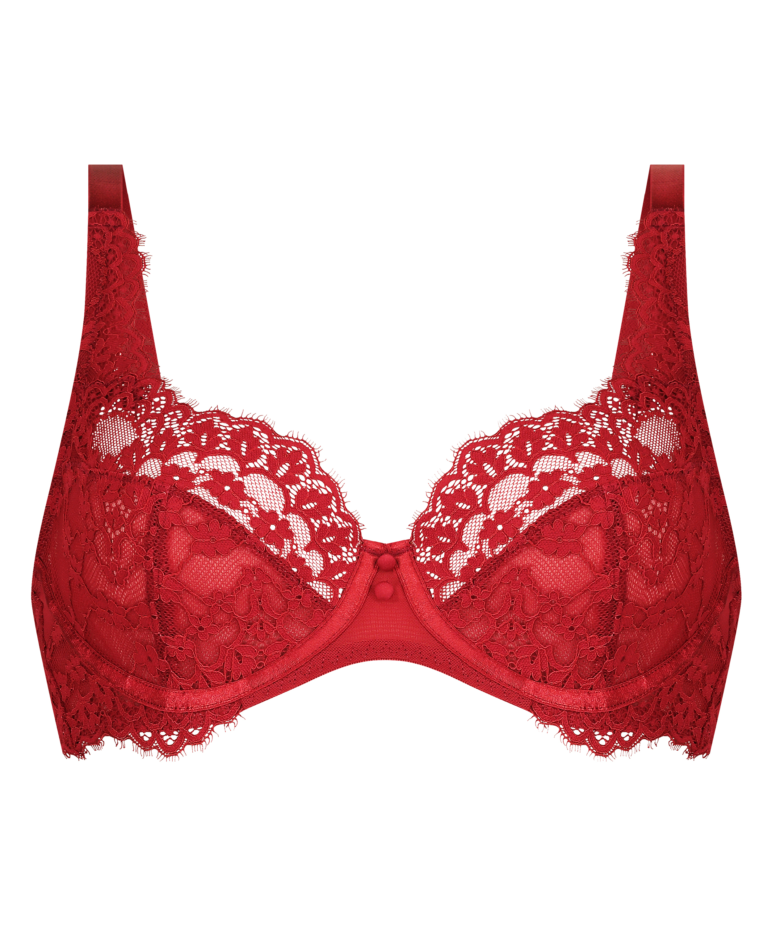 Daisy Non-Padded Underwired Bra, Red, main