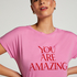 Round Neck Nightshirt, Pink