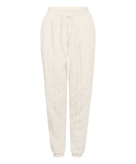 Jogger Cable Fleece, White