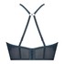 Margaret padded push-up long line underwired bra Lucy Hale, Blue