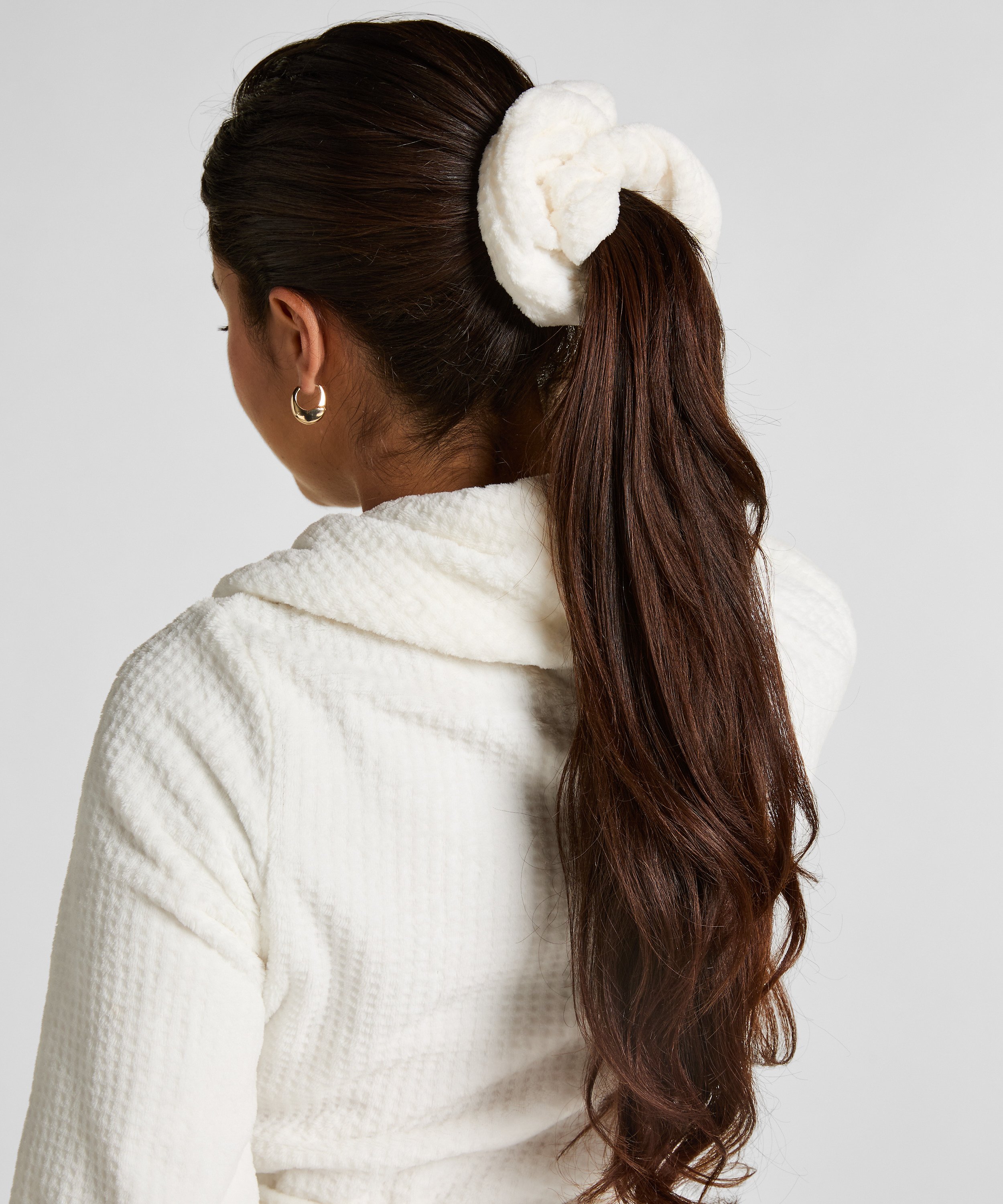 Headband and Scrunchie, White, main