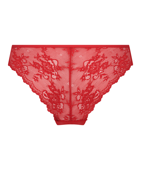 Invisible Lace Back Brazilian, Red