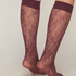 Sheer Socks Lace Fishnet, Purple