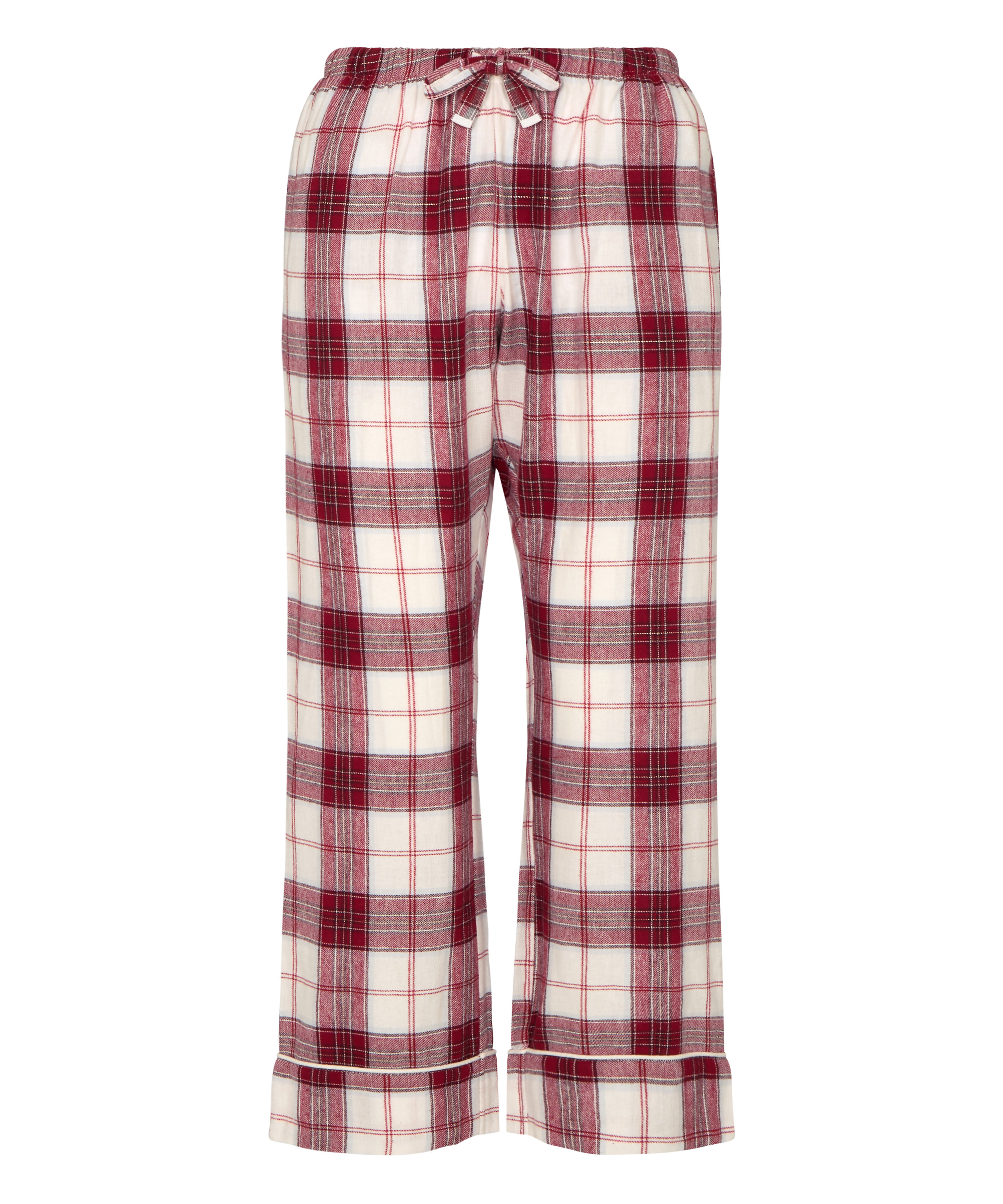 Petite Flannel Pyjama Pants, White, main