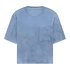 Top Velours Pocket, Blue