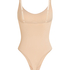 Seamless Enhancing High Leg Body, Beige