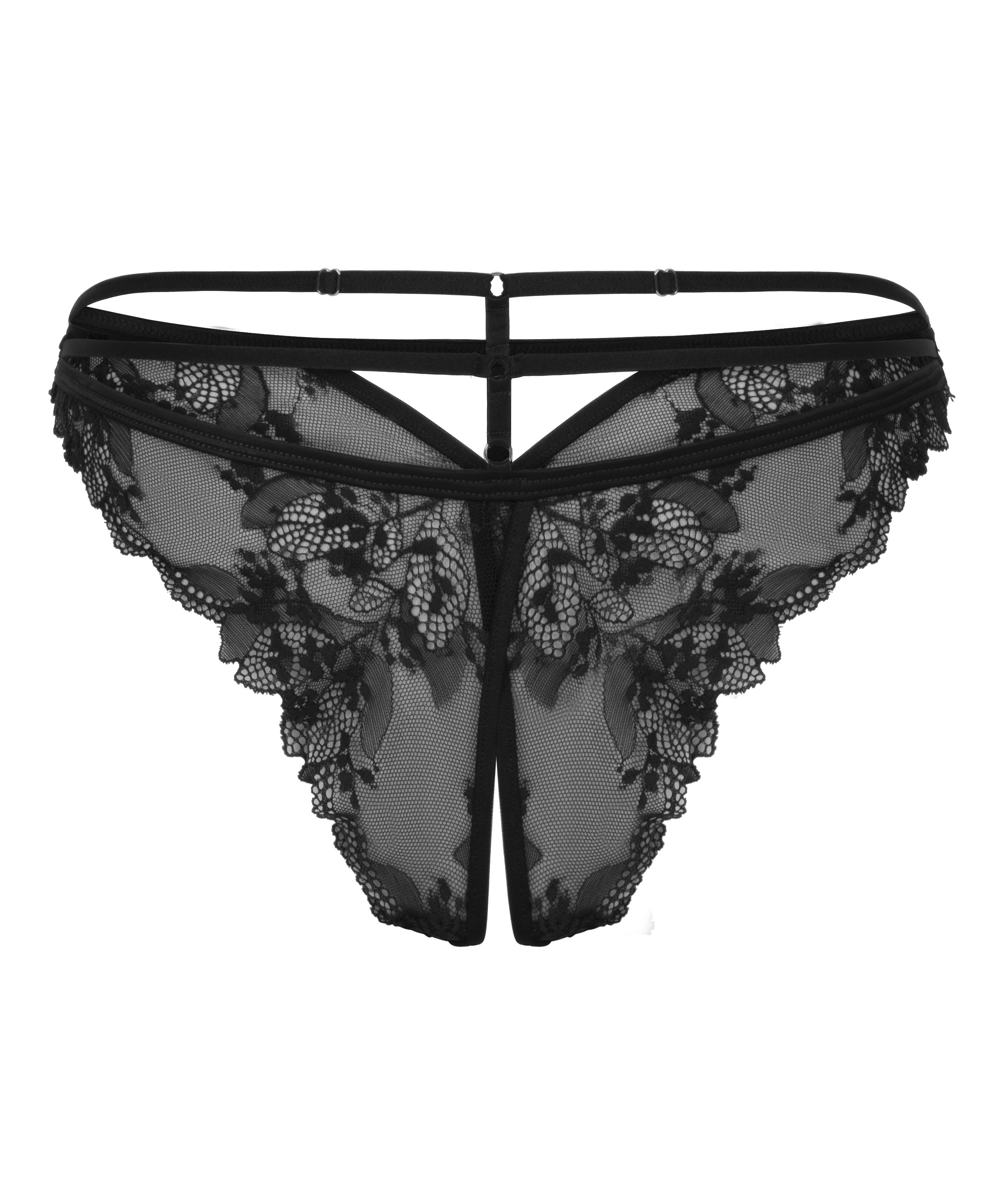 Amari Open Crotch Brazilian, Black, main