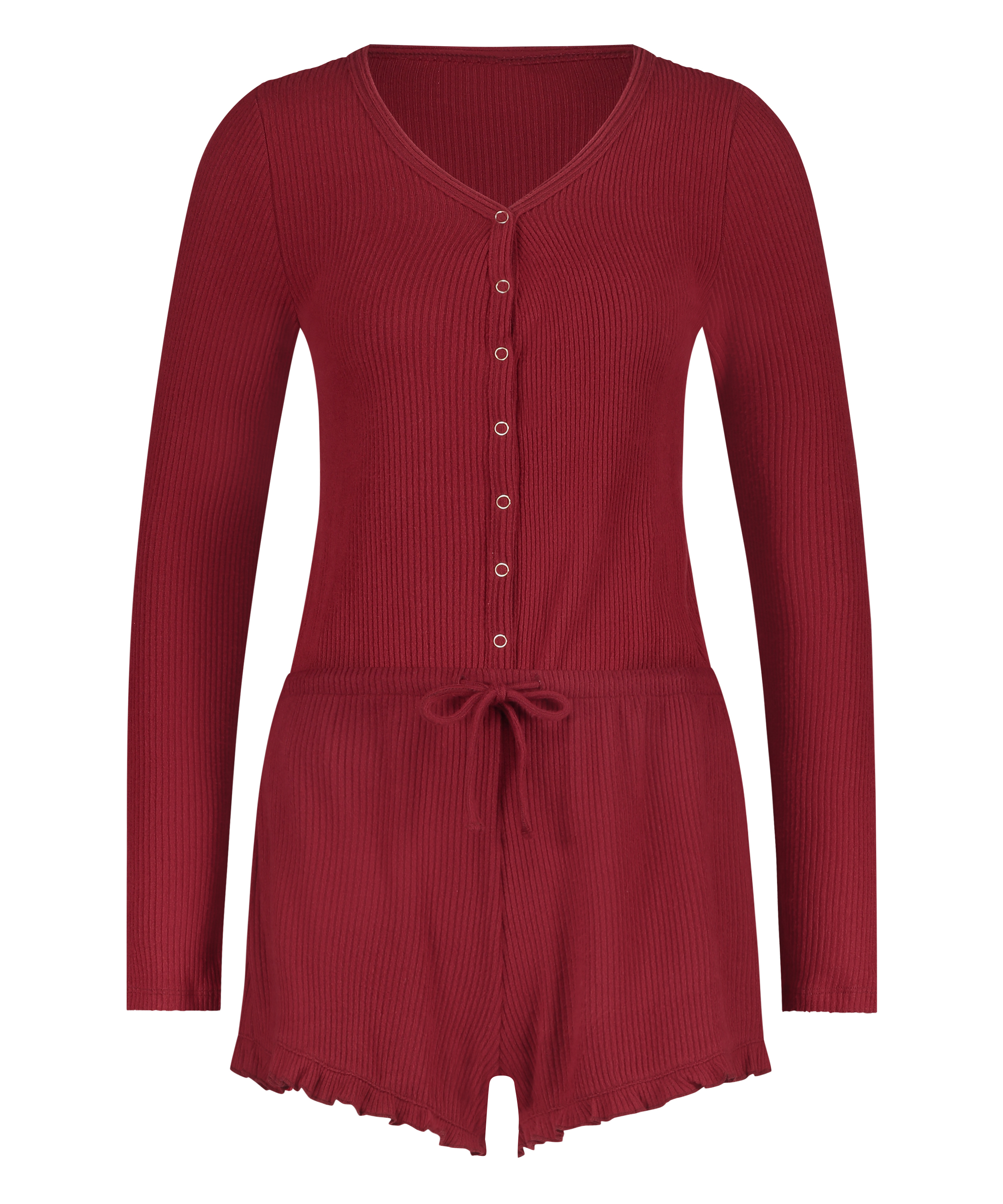 Brushed Short Onesie, Red, main