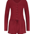 Brushed Short Onesie, Red