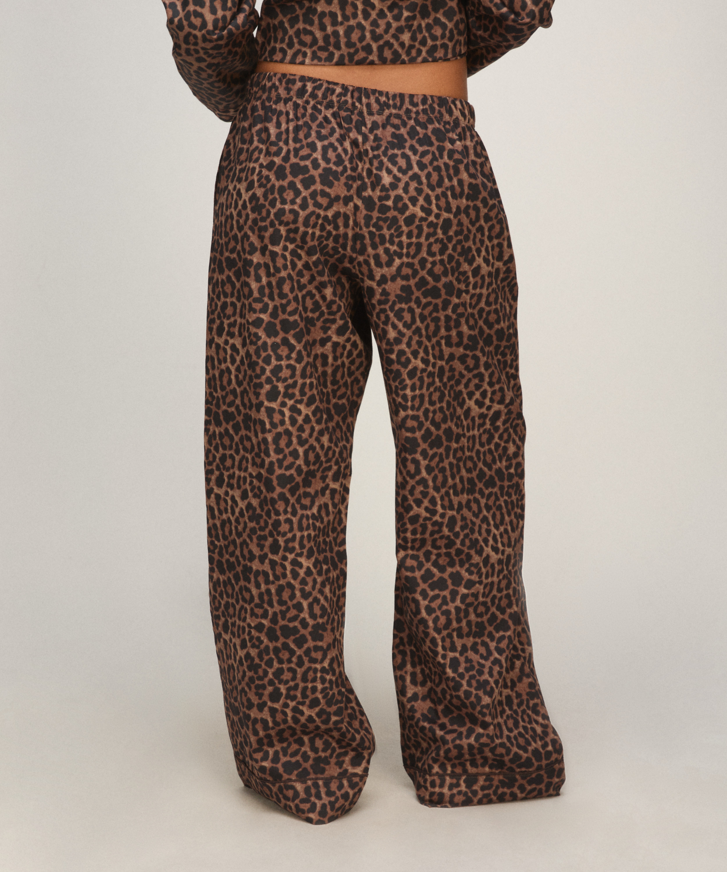 Satin Pants, Black, main