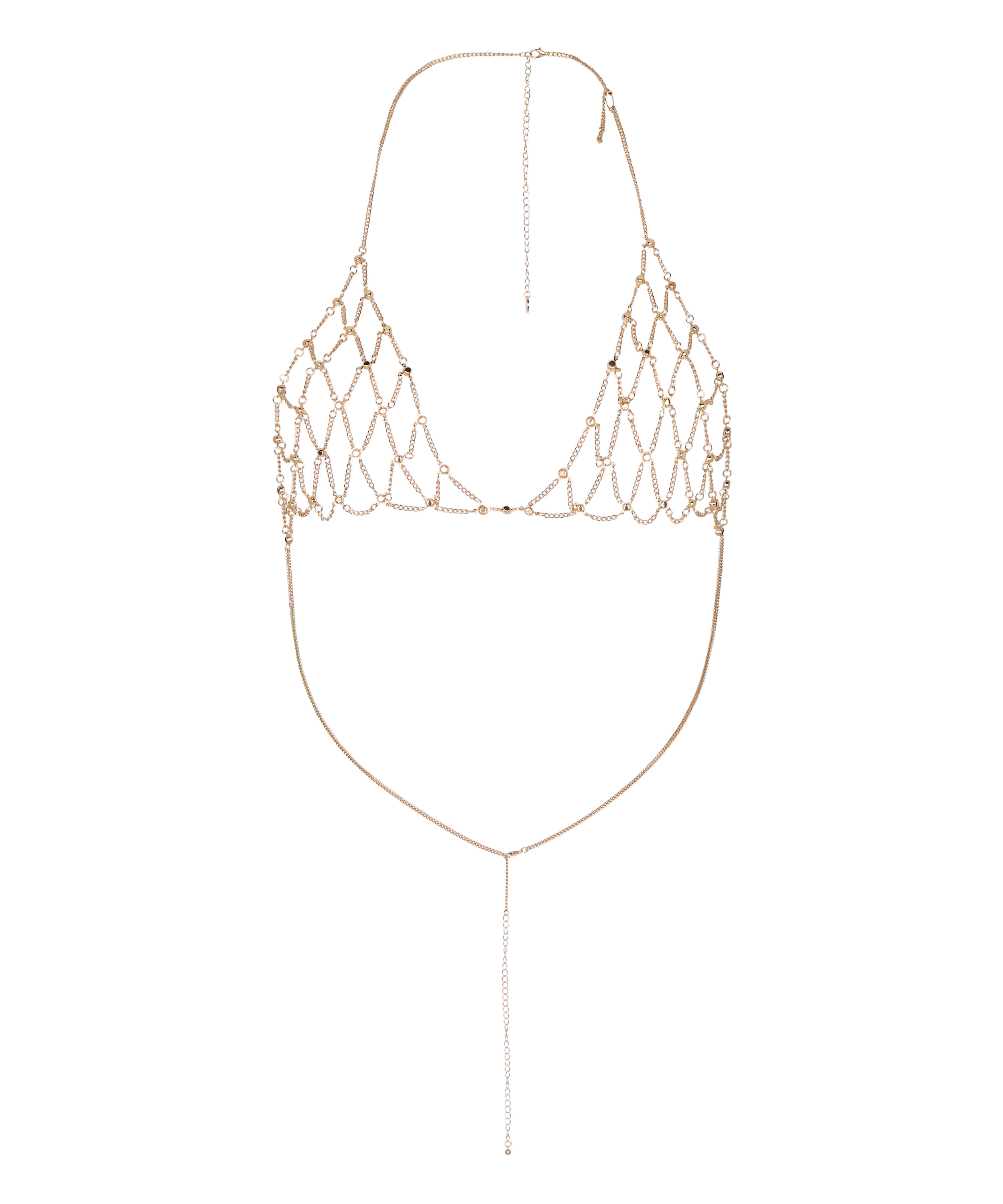 Chain Bralette Jewellery, Yellow, main