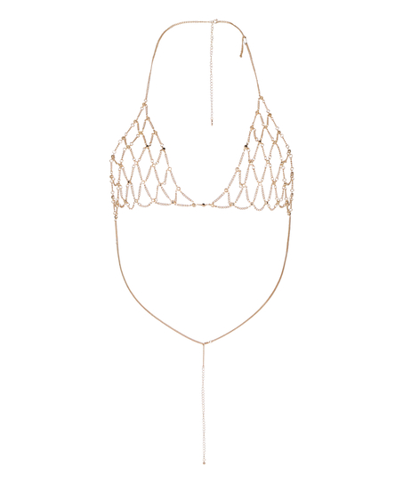 Chain Bralette Jewellery, Yellow