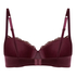 Lace & Shine Padded Underwired Bra, Purple