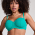 Scallop Padded Strapless Underwired Bikini Top Cup E +, Green