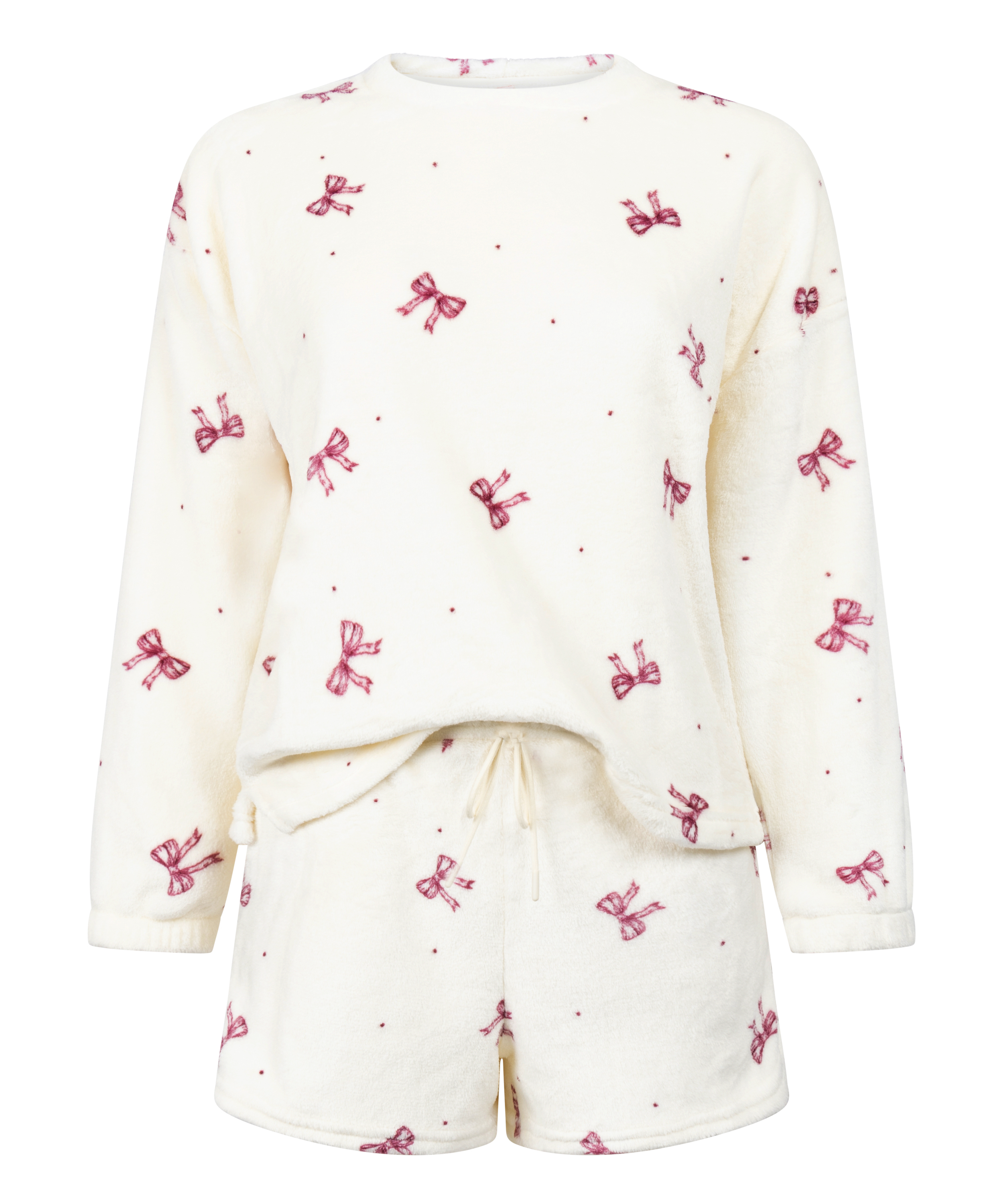 Pyjamaset Fleece, White, main