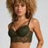 Isabella Padded Underwired Longline Bra, Green