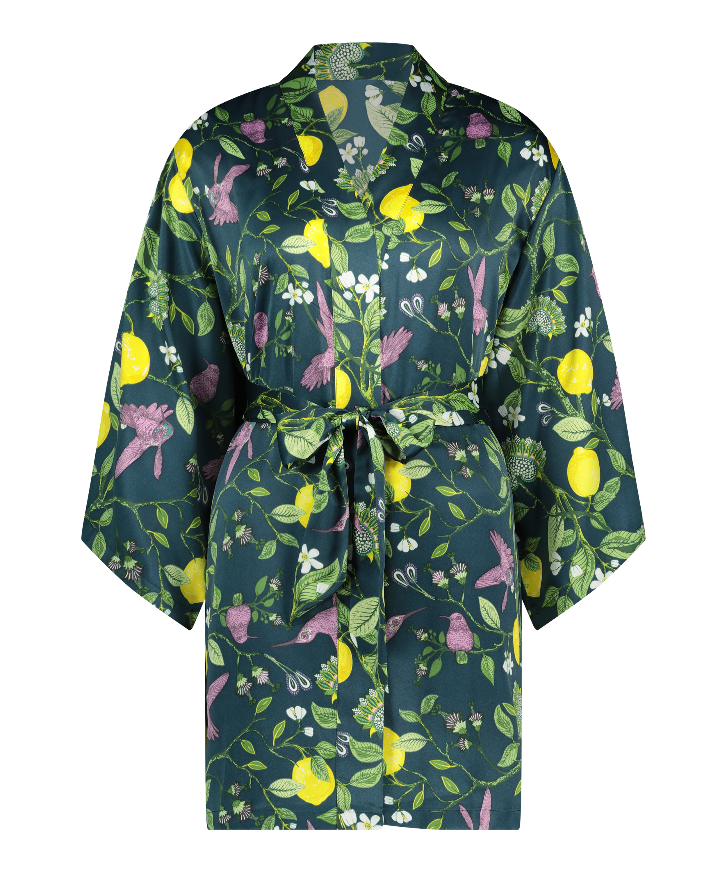 Satin Kimono, Blue, main