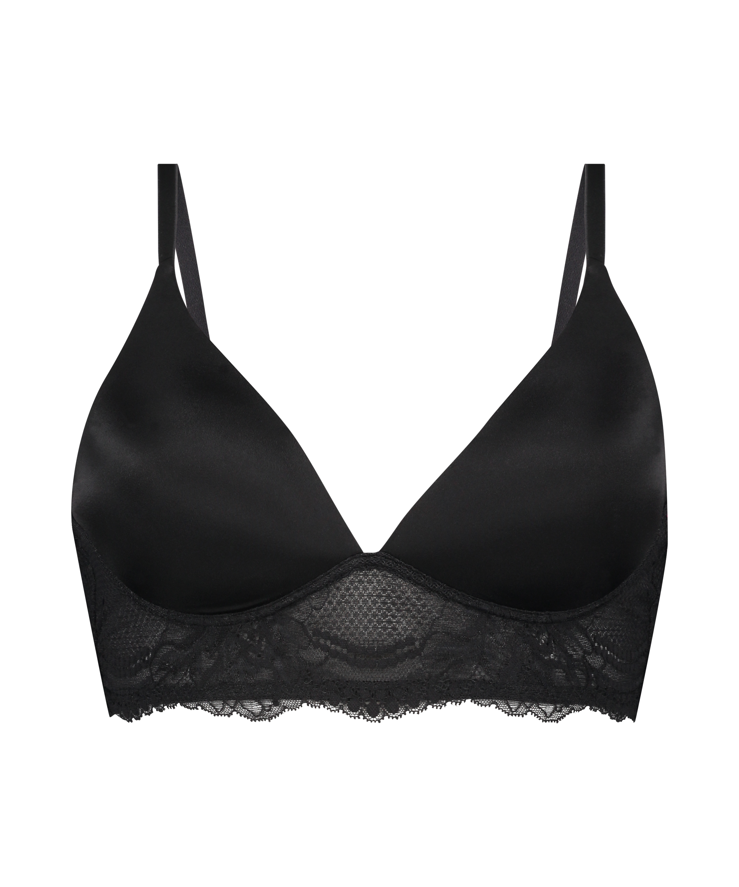 Leonie Padded Non-Wired Bra, Black, main