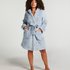 Fleece Bathrobe Short, Blue
