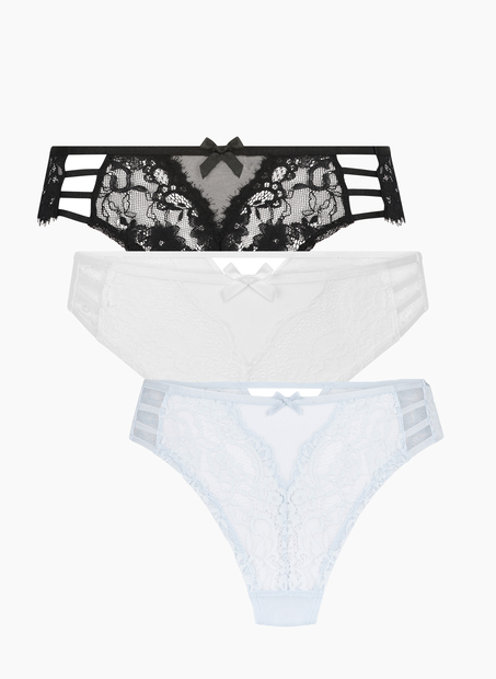 3-pack Belle Brazilian, Black