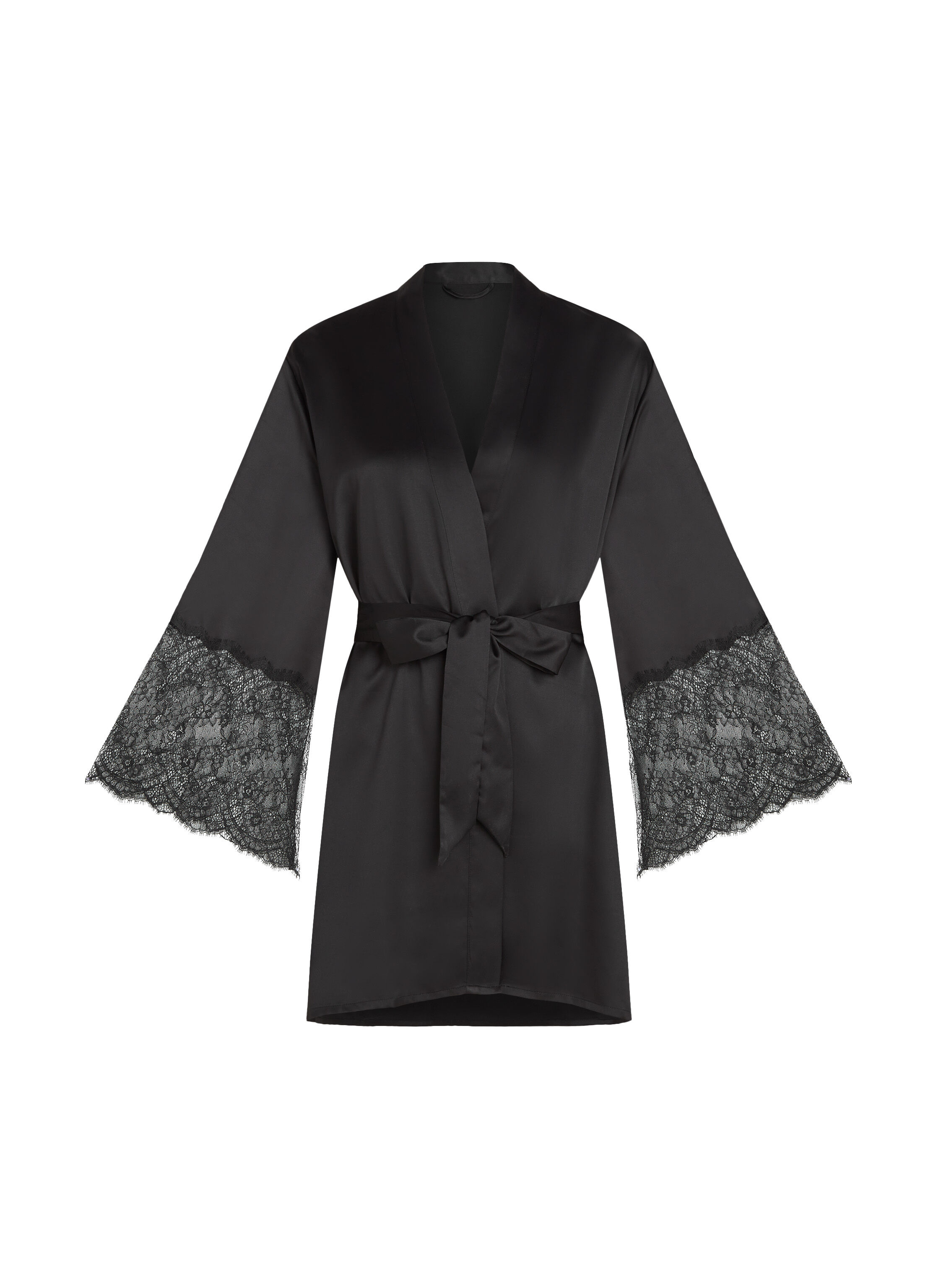 Satin Kimono, Black