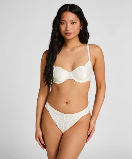 Highleg Thong Britt, White