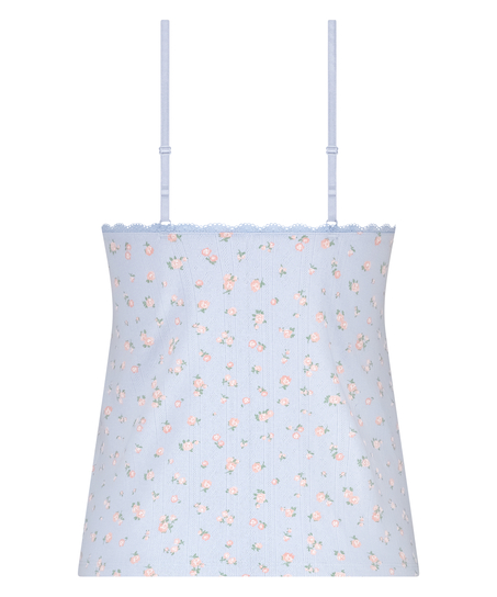 Cami Lace Top Pointelle, Blue