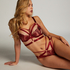 Oxana Non-Padded Longline Underwired Bra, Red