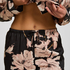 Satin Pants Flower, Black