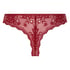 Lace Back Invisible Thong, Red