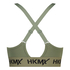 HKMX The Crop Logo Sports Bra Level 1, Green