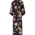 Bloom Satin Kimono, Black