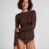 super soft Boatneck shirt with Cashmere, Brown