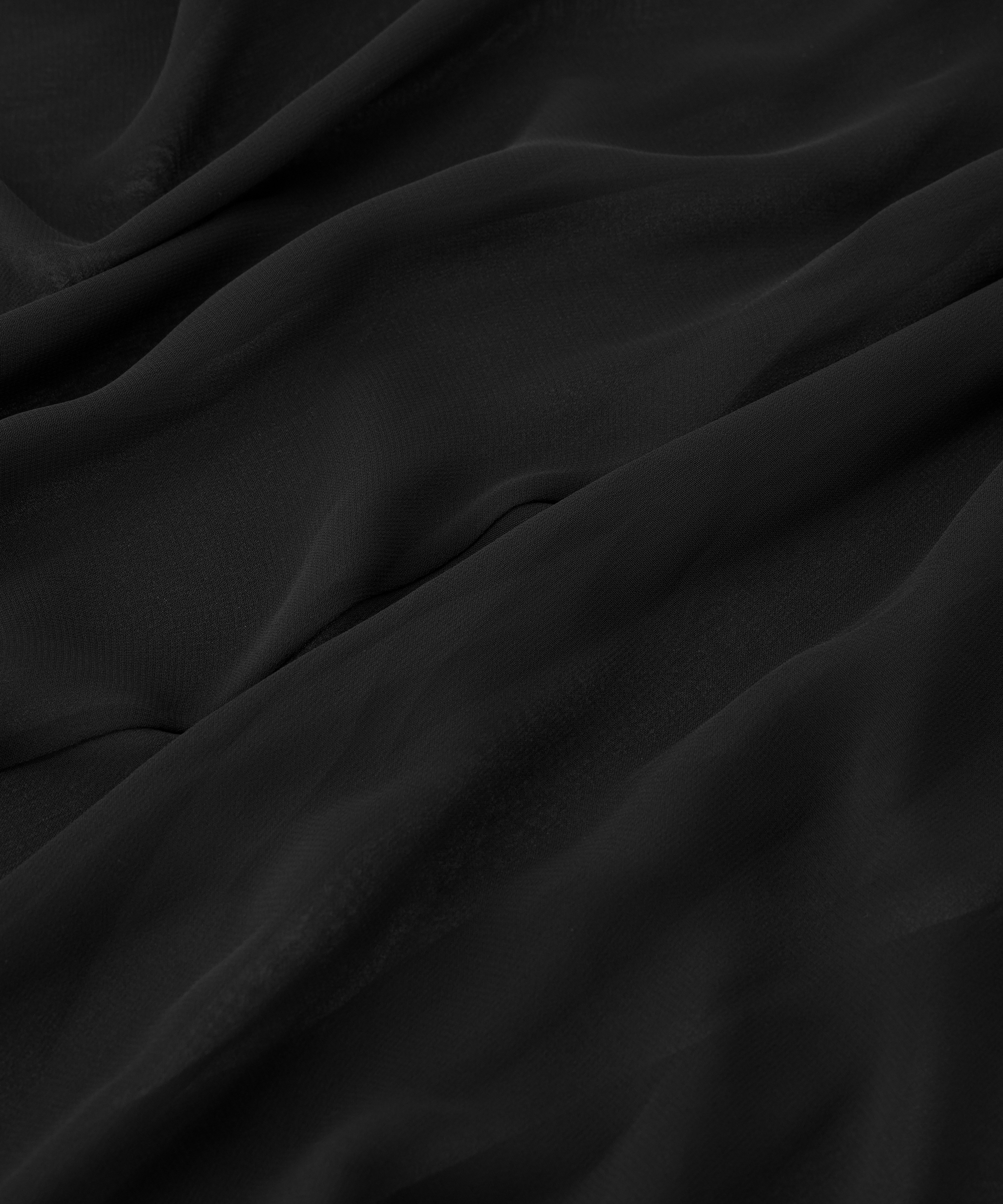 Lily Satin Chiffon Dress, Black, main