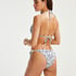 Paisley Brazilian tanga bikini bottoms, White