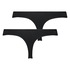 2 Cotton Thongs Kim, Black