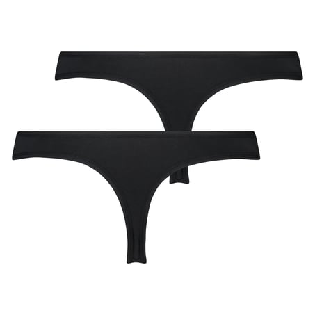 2 Cotton Thongs Kim, Black