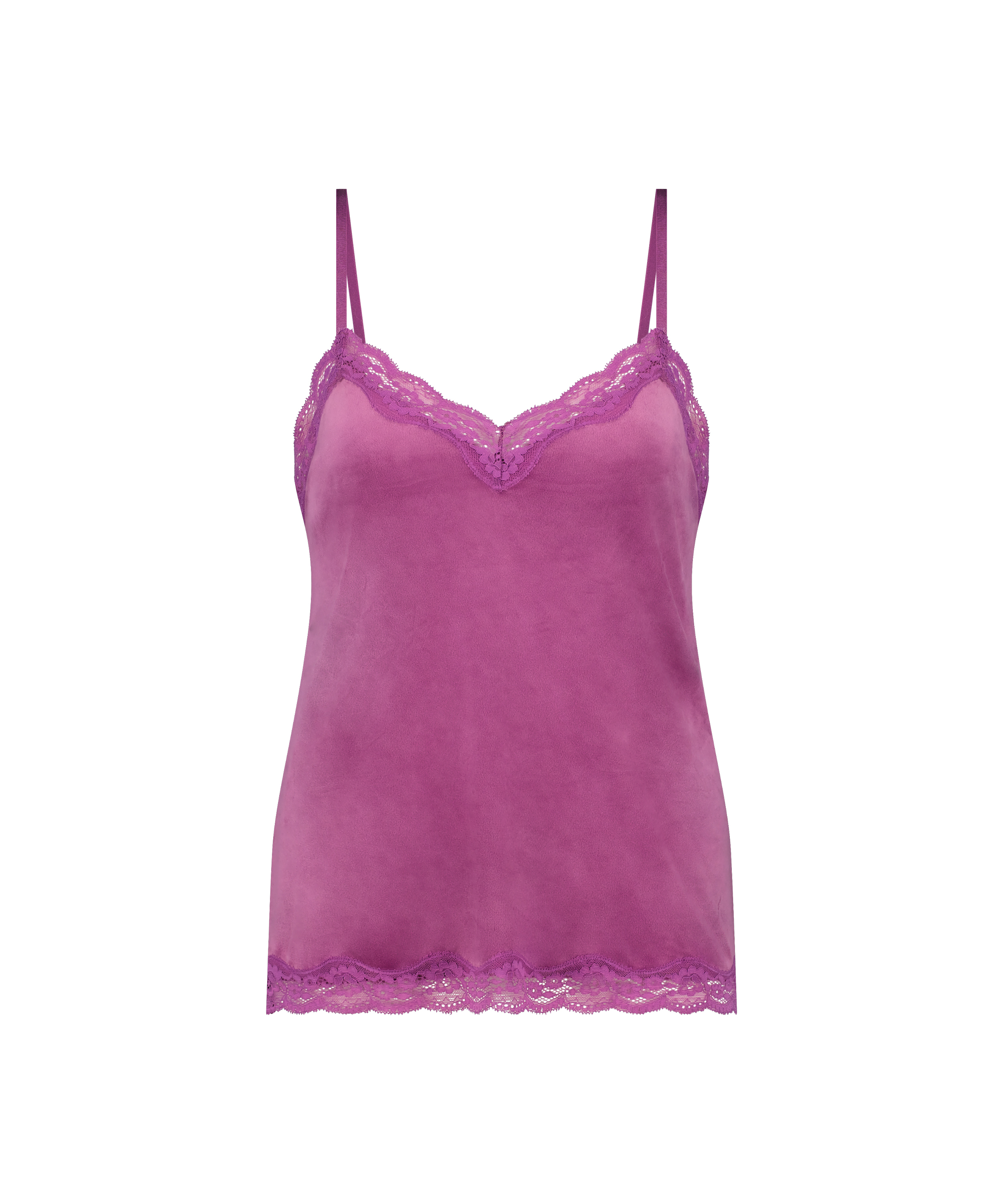 Velours Lace Cami Top, Purple, main