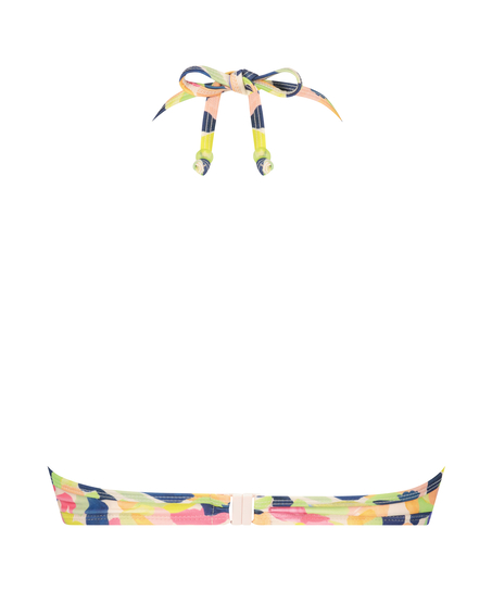Hawaii padded underwired bikini top, White