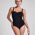 Shaping Scallop Swimsuit, Black