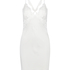 Satin Slip Dress, White