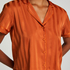 Satin Short-Sleeved Jacket, Orange