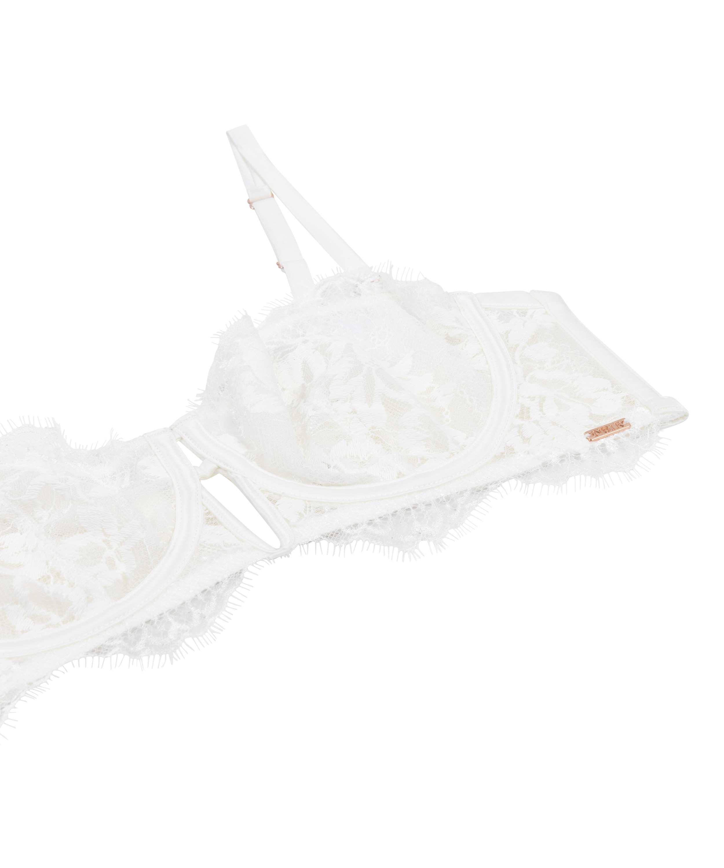 Tiah Non-Padded Underwired Longline Bra, White, main
